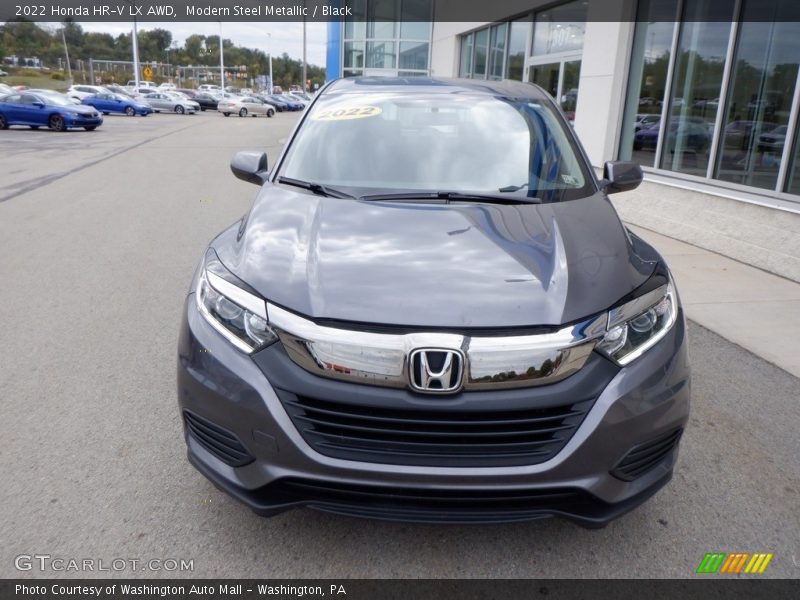 Modern Steel Metallic / Black 2022 Honda HR-V LX AWD