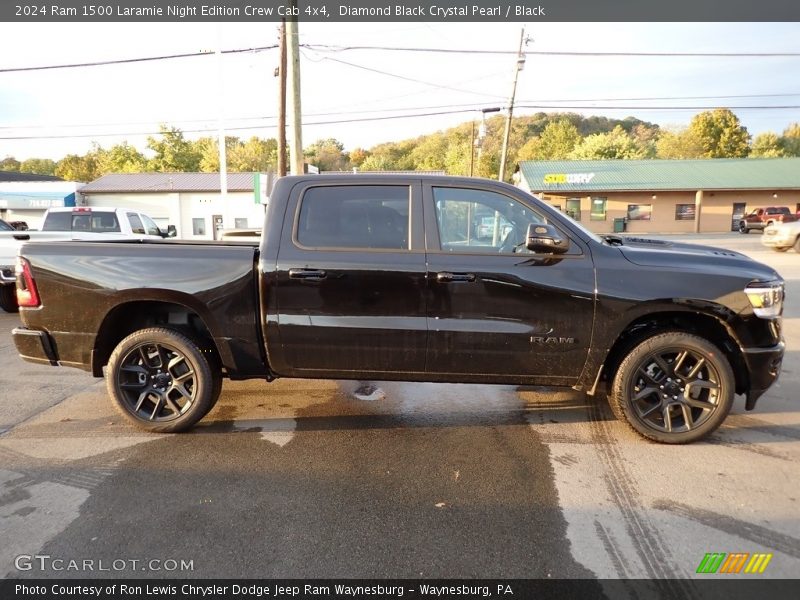 Diamond Black Crystal Pearl / Black 2024 Ram 1500 Laramie Night Edition Crew Cab 4x4