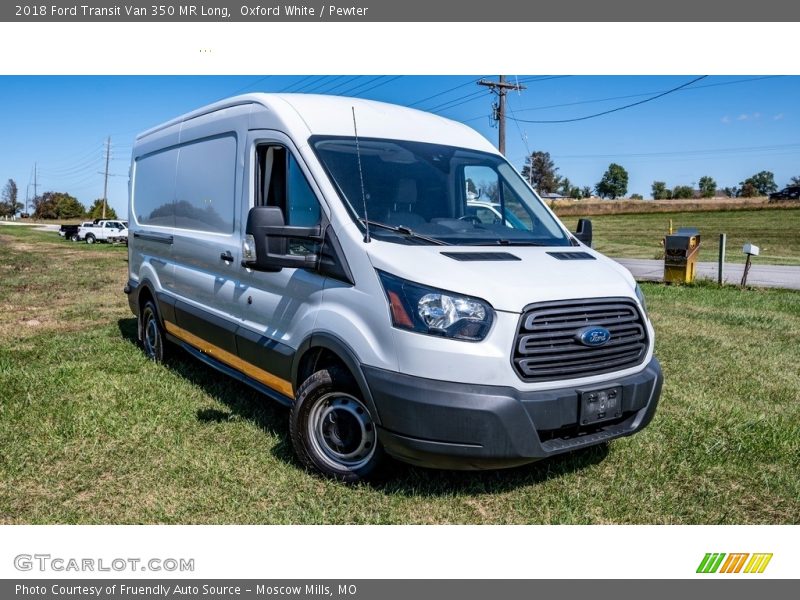 Oxford White / Pewter 2018 Ford Transit Van 350 MR Long