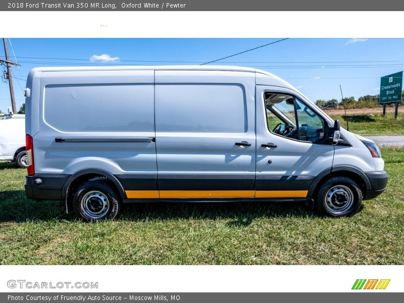 Oxford White / Pewter 2018 Ford Transit Van 350 MR Long