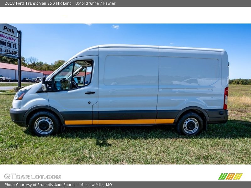 Oxford White / Pewter 2018 Ford Transit Van 350 MR Long