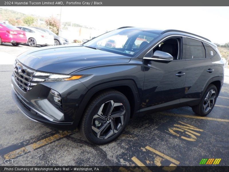 Portofino Gray / Black 2024 Hyundai Tucson Limited AWD