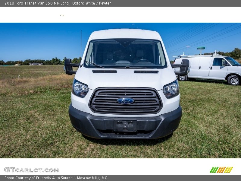Oxford White / Pewter 2018 Ford Transit Van 350 MR Long
