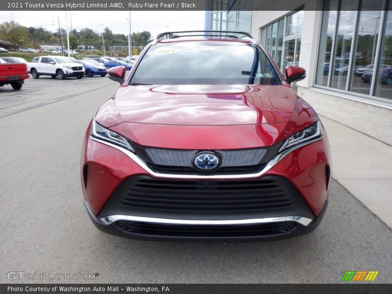 Ruby Flare Pearl / Black 2021 Toyota Venza Hybrid Limited AWD