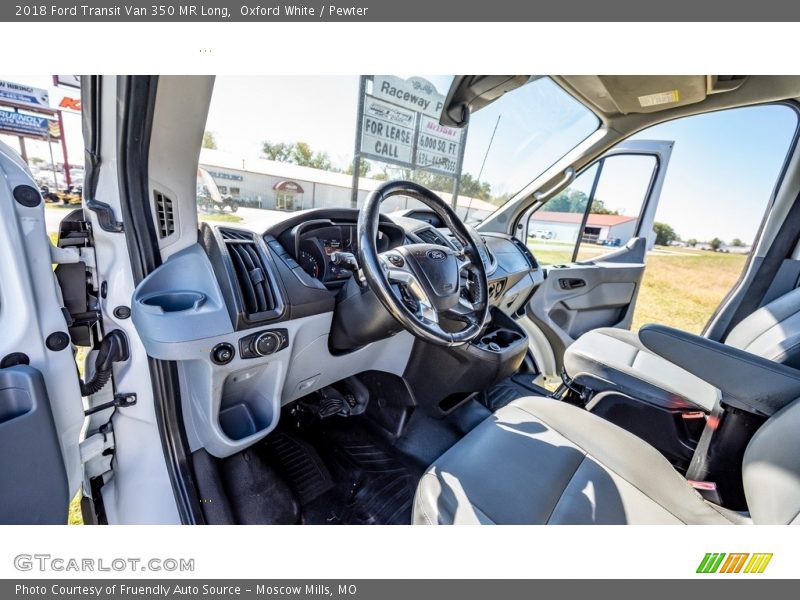Oxford White / Pewter 2018 Ford Transit Van 350 MR Long