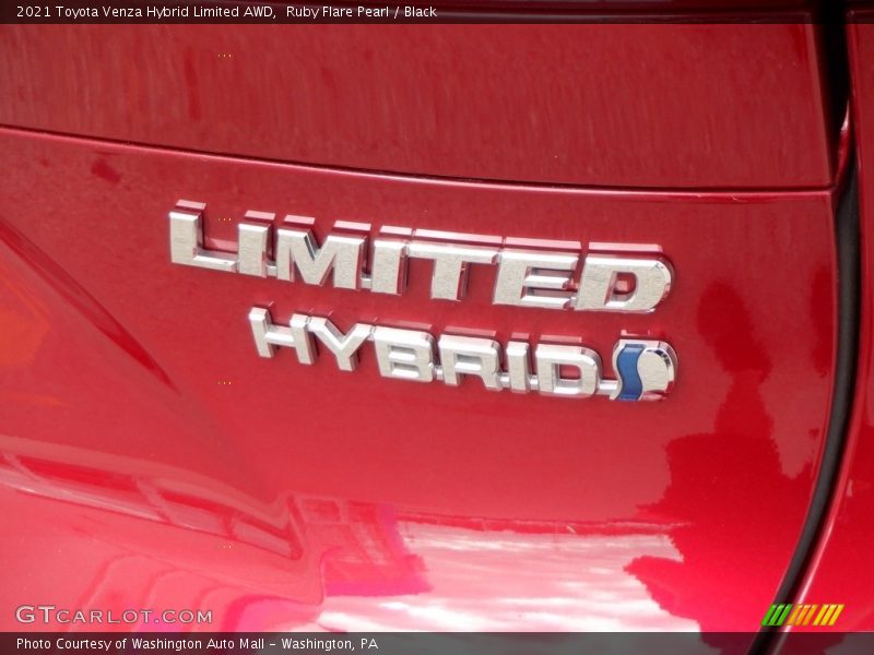 Ruby Flare Pearl / Black 2021 Toyota Venza Hybrid Limited AWD
