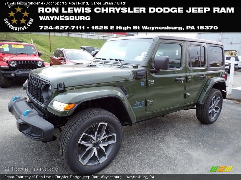Sarge Green / Black 2024 Jeep Wrangler 4-Door Sport S 4xe Hybrid
