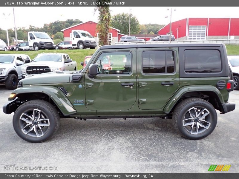 Sarge Green / Black 2024 Jeep Wrangler 4-Door Sport S 4xe Hybrid