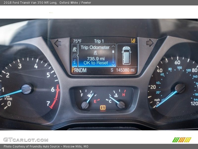 Oxford White / Pewter 2018 Ford Transit Van 350 MR Long