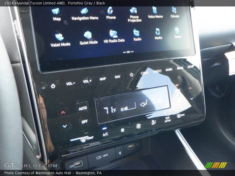 Portofino Gray / Black 2024 Hyundai Tucson Limited AWD