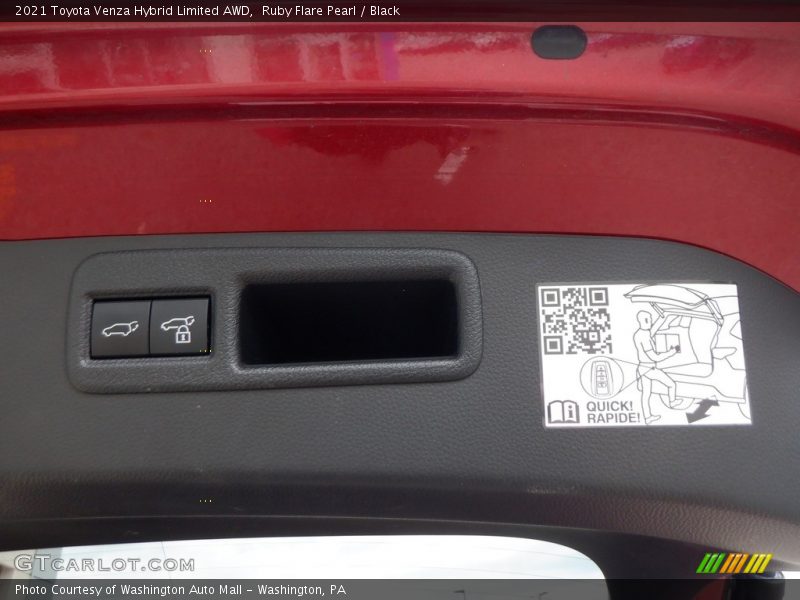 Ruby Flare Pearl / Black 2021 Toyota Venza Hybrid Limited AWD