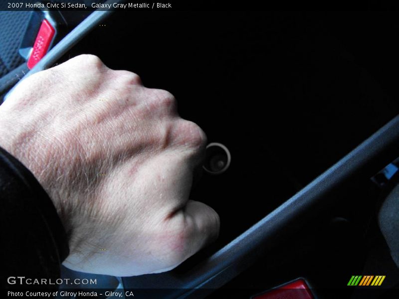 Galaxy Gray Metallic / Black 2007 Honda Civic Si Sedan
