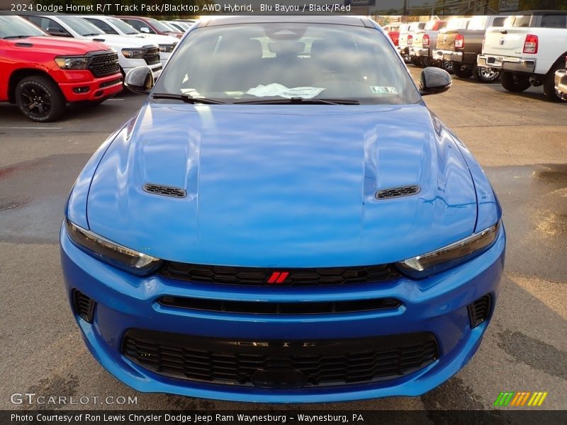 Blu Bayou / Black/Red 2024 Dodge Hornet R/T Track Pack/Blacktop AWD Hybrid