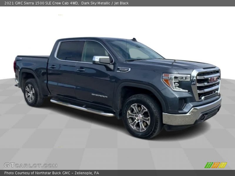 Dark Sky Metallic / Jet Black 2021 GMC Sierra 1500 SLE Crew Cab 4WD