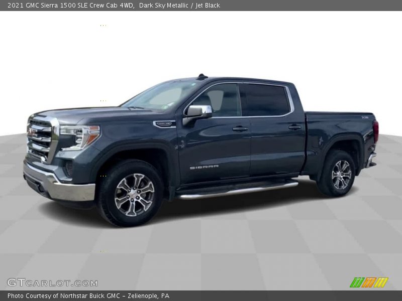 Dark Sky Metallic / Jet Black 2021 GMC Sierra 1500 SLE Crew Cab 4WD