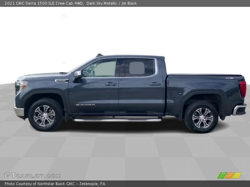 Dark Sky Metallic / Jet Black 2021 GMC Sierra 1500 SLE Crew Cab 4WD
