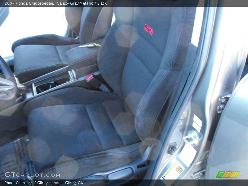 Galaxy Gray Metallic / Black 2007 Honda Civic Si Sedan