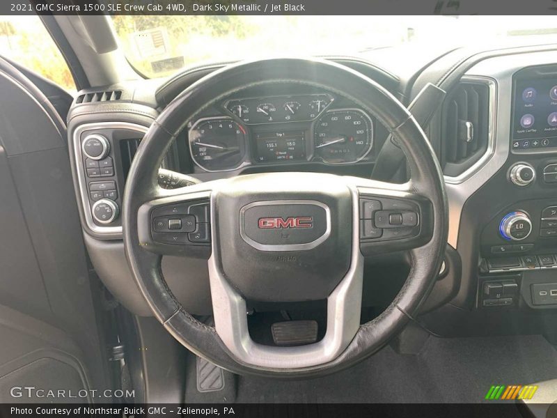 Dark Sky Metallic / Jet Black 2021 GMC Sierra 1500 SLE Crew Cab 4WD