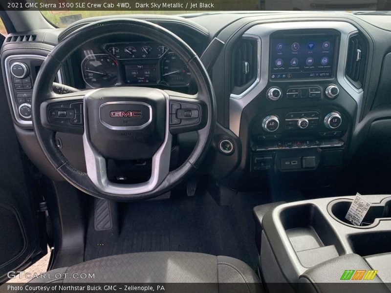 Dark Sky Metallic / Jet Black 2021 GMC Sierra 1500 SLE Crew Cab 4WD