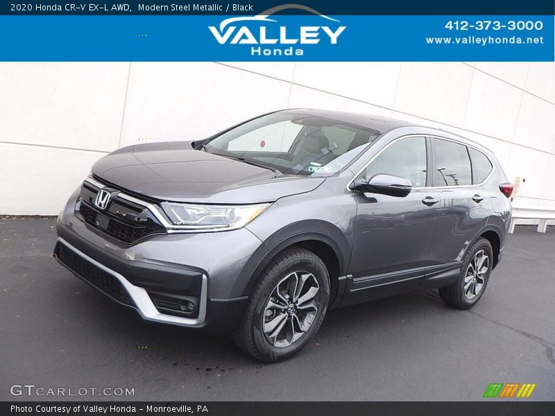 Modern Steel Metallic / Black 2020 Honda CR-V EX-L AWD