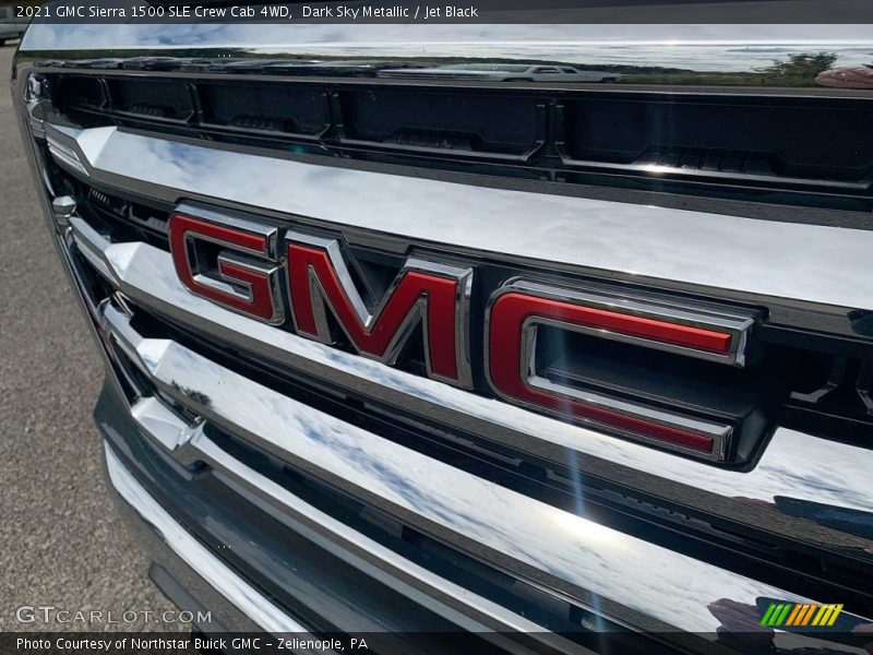 Dark Sky Metallic / Jet Black 2021 GMC Sierra 1500 SLE Crew Cab 4WD