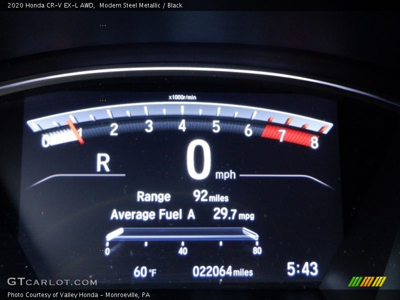 Modern Steel Metallic / Black 2020 Honda CR-V EX-L AWD