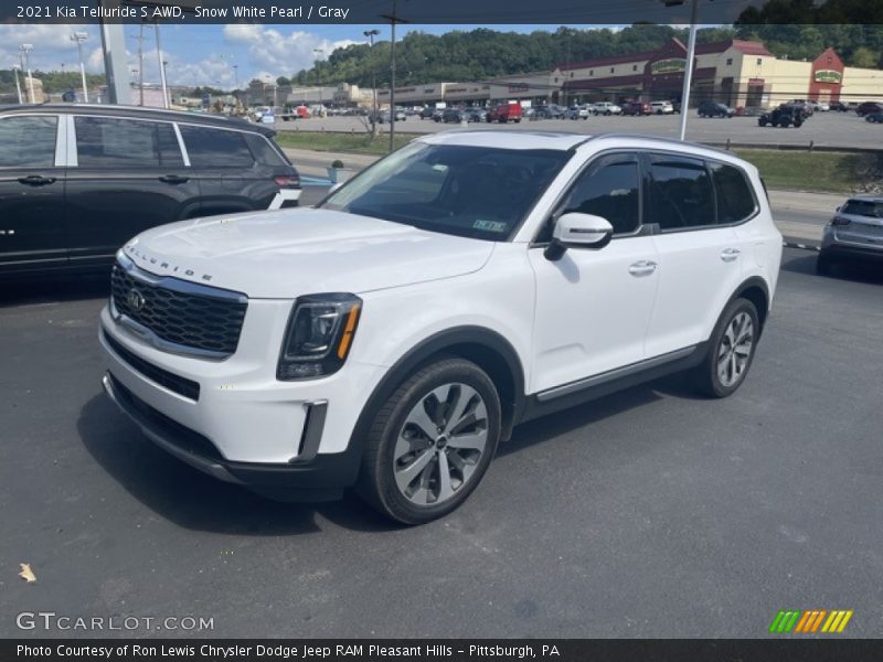 Snow White Pearl / Gray 2021 Kia Telluride S AWD