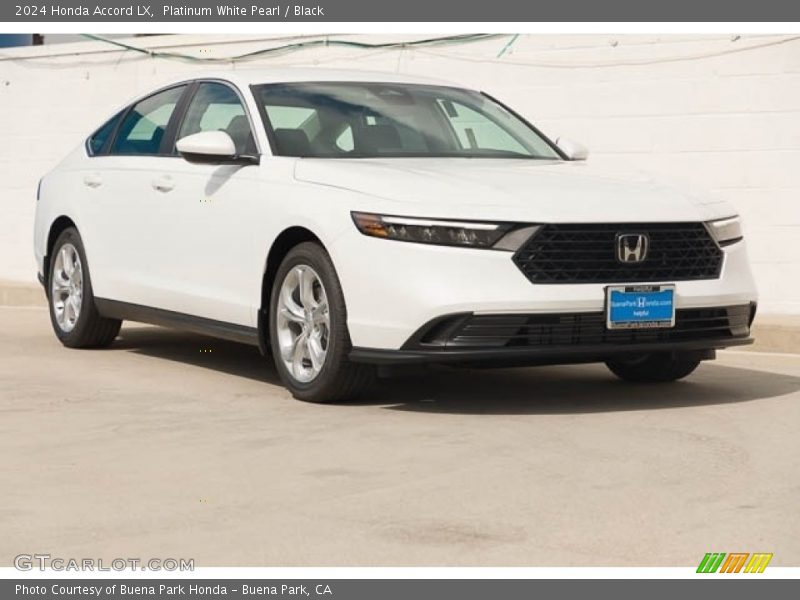 Platinum White Pearl / Black 2024 Honda Accord LX