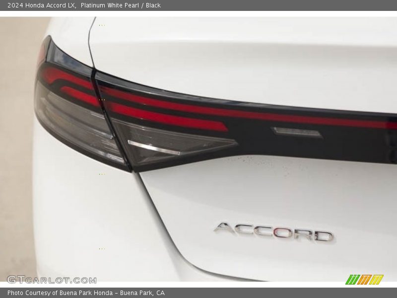 Platinum White Pearl / Black 2024 Honda Accord LX