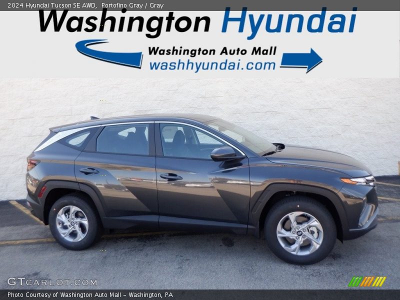 Portofino Gray / Gray 2024 Hyundai Tucson SE AWD