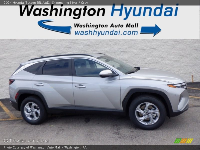 Shimmering Silver / Gray 2024 Hyundai Tucson SEL AWD