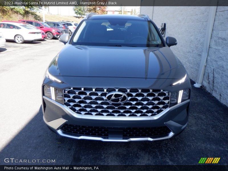 Hampton Gray / Black 2023 Hyundai Santa Fe Hybrid Limited AWD