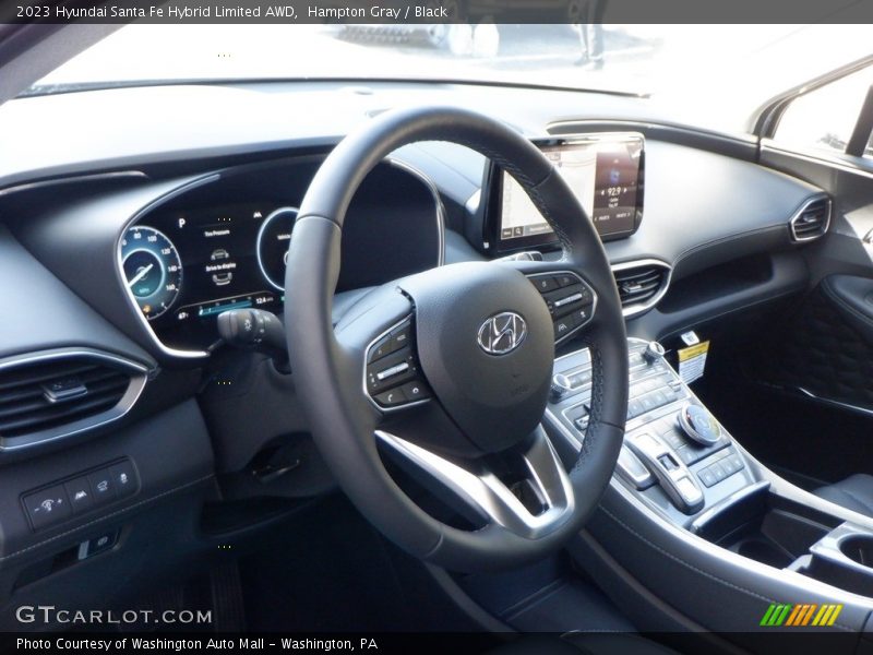 Hampton Gray / Black 2023 Hyundai Santa Fe Hybrid Limited AWD