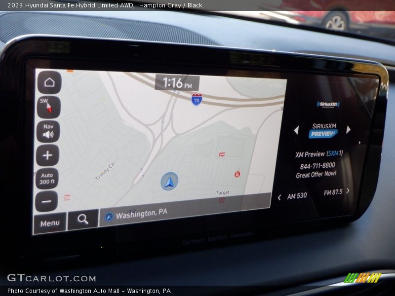 Hampton Gray / Black 2023 Hyundai Santa Fe Hybrid Limited AWD