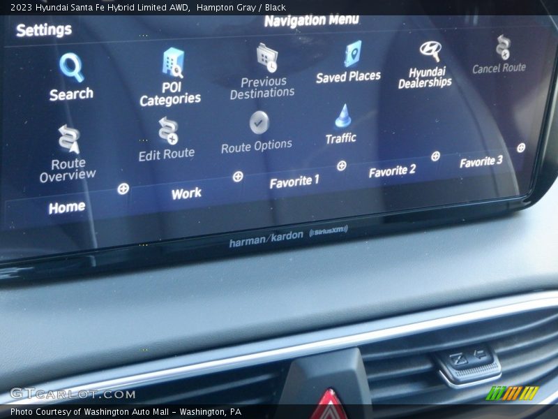 Hampton Gray / Black 2023 Hyundai Santa Fe Hybrid Limited AWD