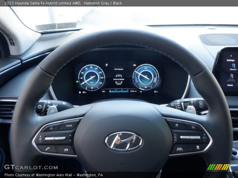 Hampton Gray / Black 2023 Hyundai Santa Fe Hybrid Limited AWD