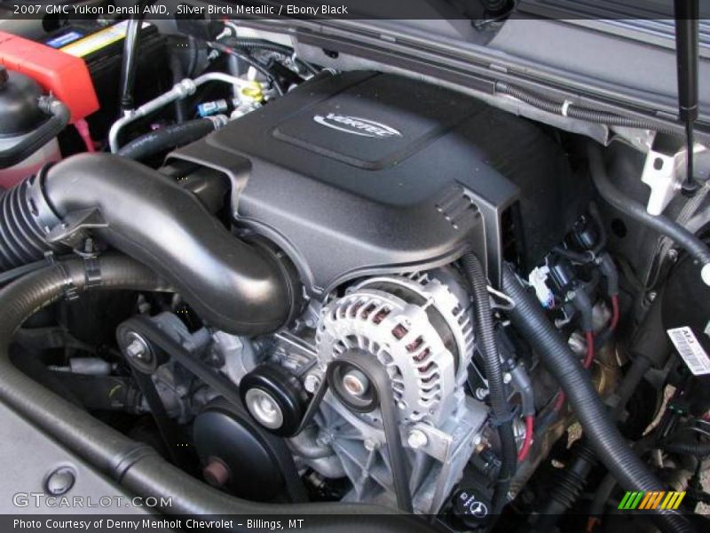 Silver Birch Metallic / Ebony Black 2007 GMC Yukon Denali AWD