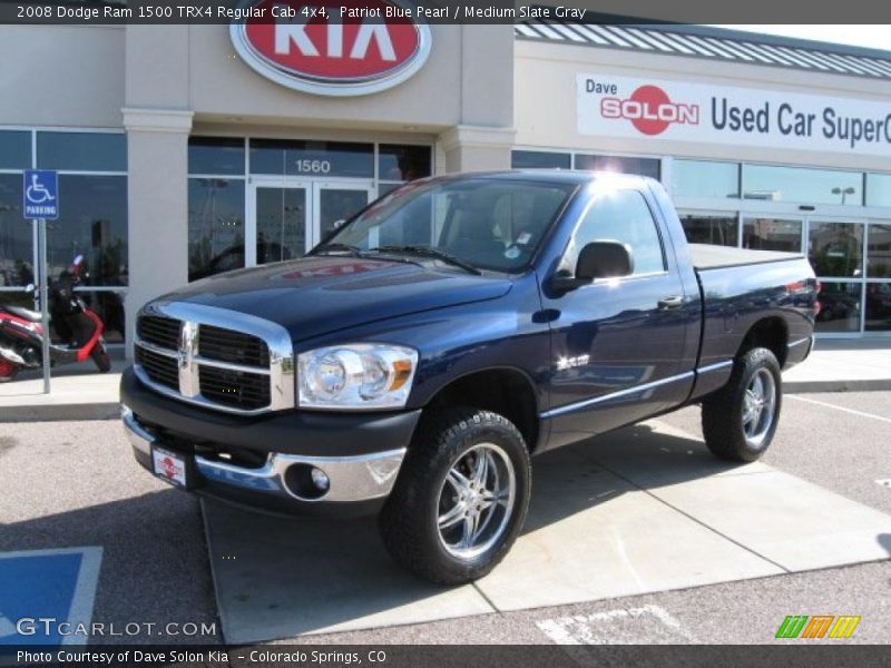 Patriot Blue Pearl / Medium Slate Gray 2008 Dodge Ram 1500 TRX4 Regular Cab 4x4