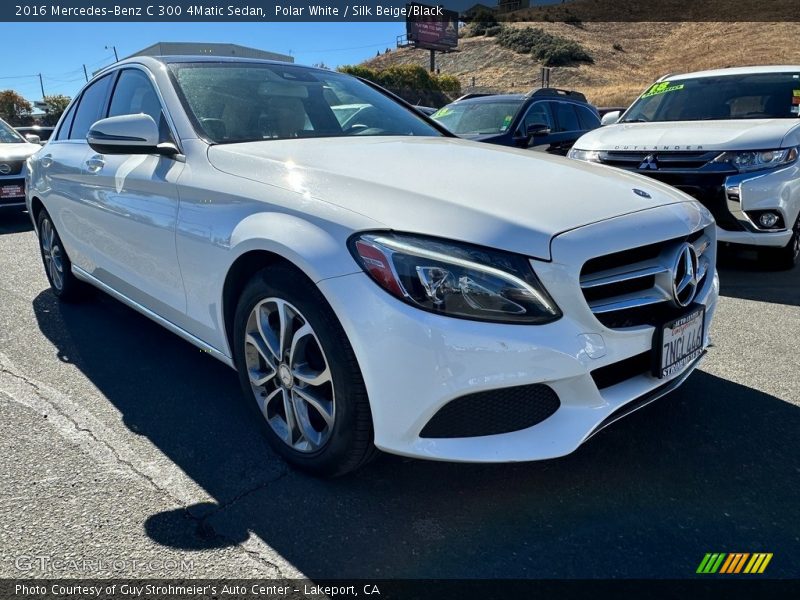 Polar White / Silk Beige/Black 2016 Mercedes-Benz C 300 4Matic Sedan