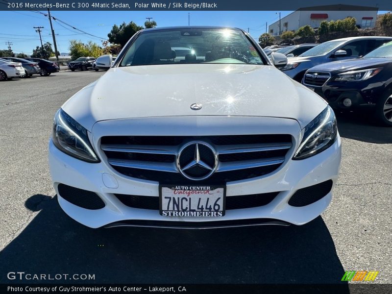 Polar White / Silk Beige/Black 2016 Mercedes-Benz C 300 4Matic Sedan