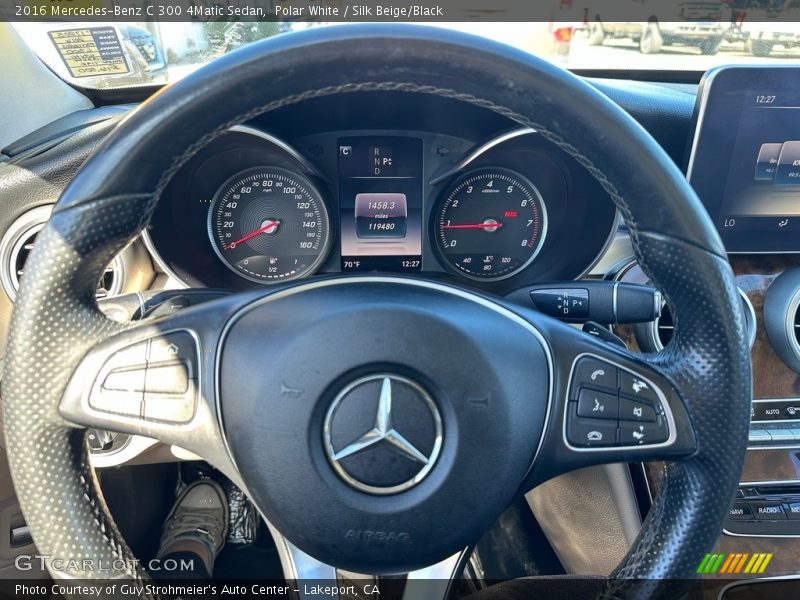 Polar White / Silk Beige/Black 2016 Mercedes-Benz C 300 4Matic Sedan