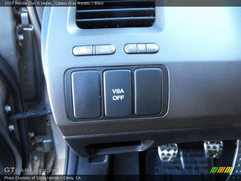 Galaxy Gray Metallic / Black 2007 Honda Civic Si Sedan
