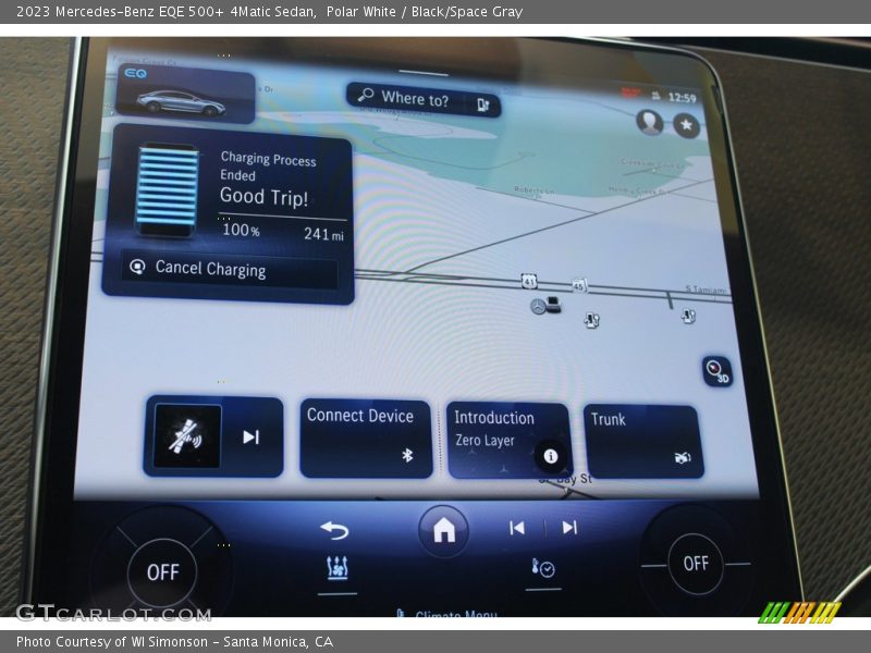 Navigation of 2023 EQE 500+ 4Matic Sedan