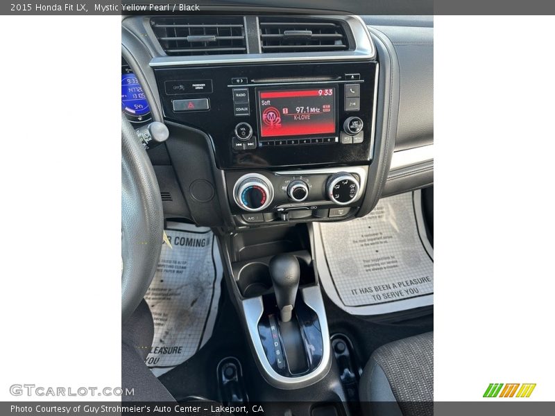Mystic Yellow Pearl / Black 2015 Honda Fit LX