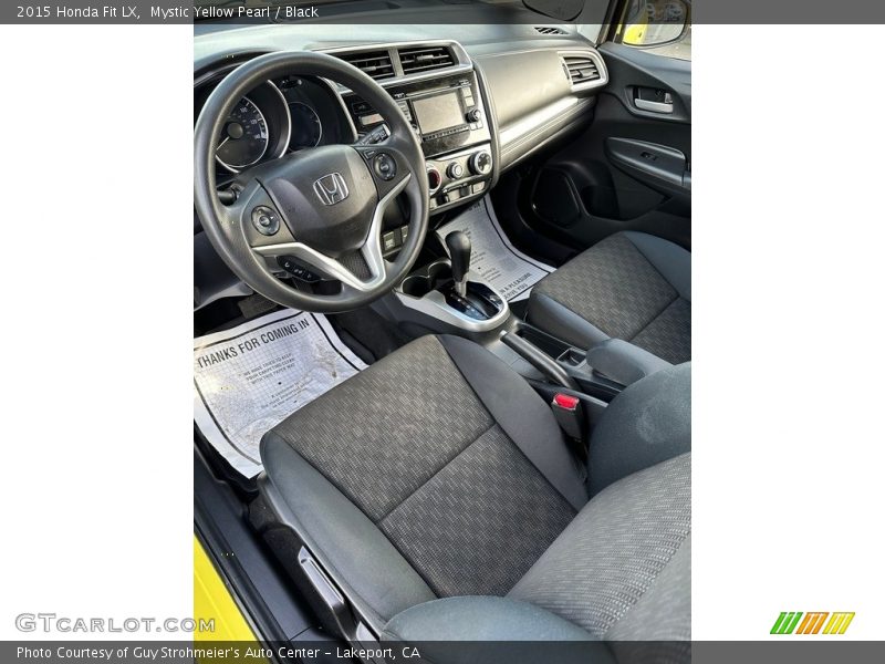 Mystic Yellow Pearl / Black 2015 Honda Fit LX