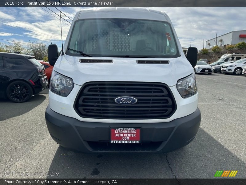 Oxford White / Pewter 2018 Ford Transit Van 150 MR Long