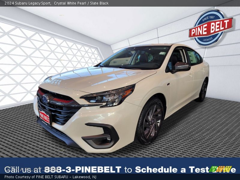 Crystal White Pearl / Slate Black 2024 Subaru Legacy Sport