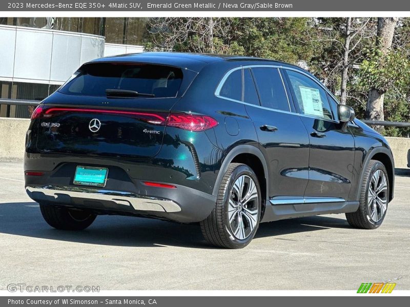 Emerald Green Metallic / Neva Gray/Sable Brown 2023 Mercedes-Benz EQE 350+ 4Matic SUV