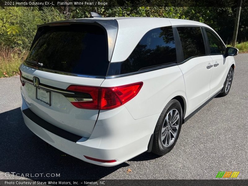 Platinum White Pearl / Beige 2021 Honda Odyssey EX-L
