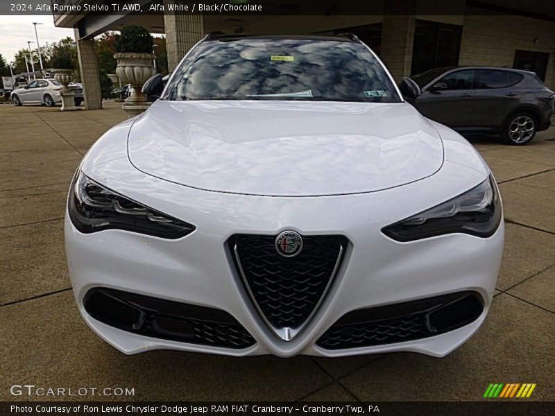 Alfa White / Black/Chocolate 2024 Alfa Romeo Stelvio Ti AWD